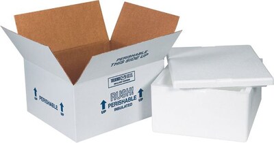 12 x 10 x 5 Insulated Shipping Container, 1.5 Thick (225C)