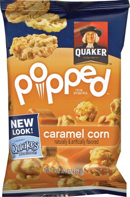 Quaker® Popped Rice Snacks; Caramel Corn, .91 oz. Bags, 60 Bags/Carton