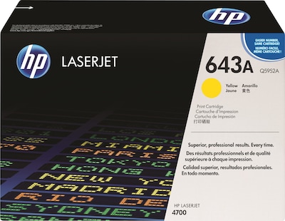 HP 643A Yellow Standard Yield Toner Cartridge (Q5952A)