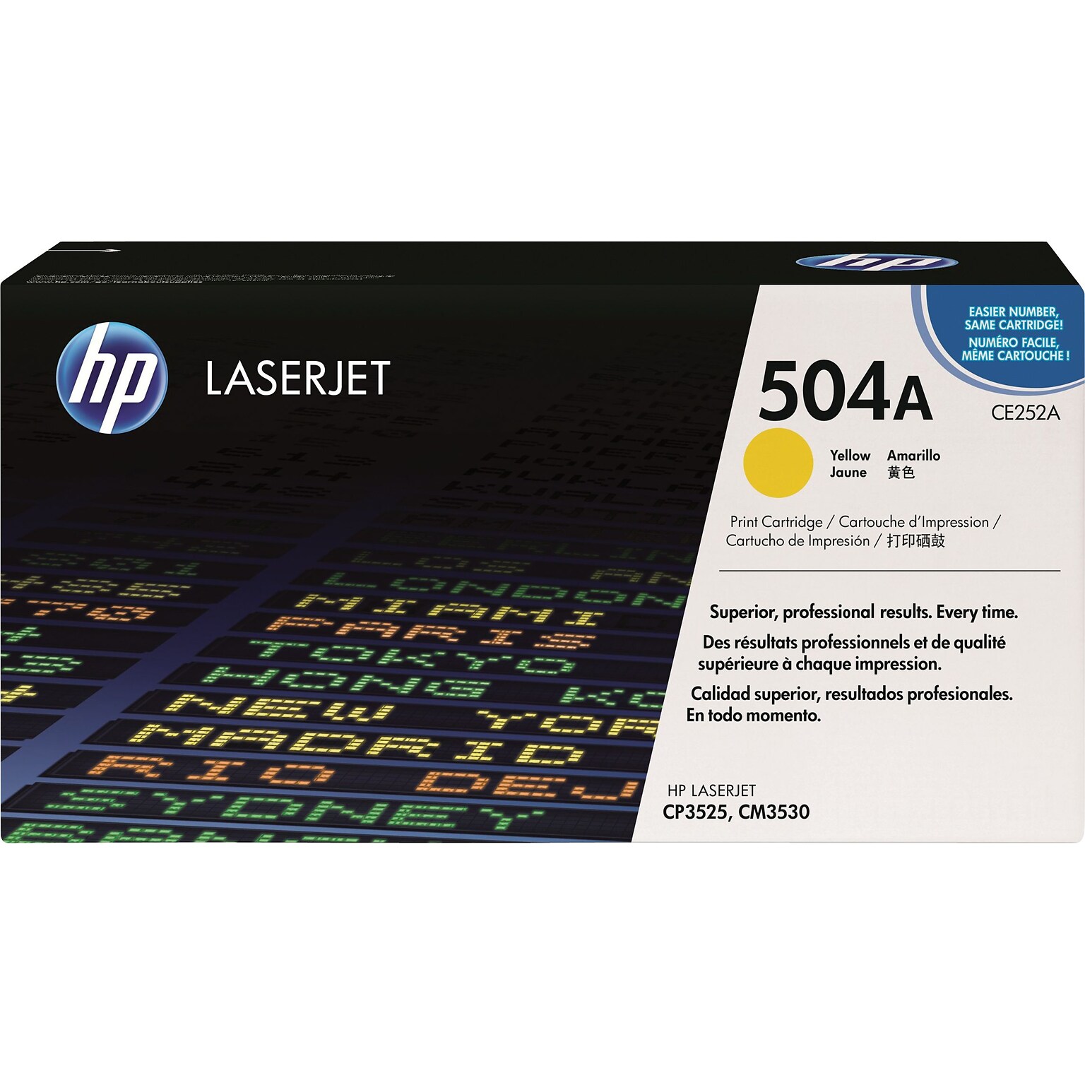 HP 504A Yellow Standard Yield Toner Cartridge   (CE252A)