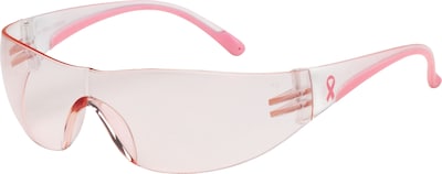 Bouton Optical Safety Glasses, Eva™, Pink/Clear Frame, Light Pink Lens, Anti-scratch Coating (250-10