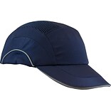 Protective Industrial Products Safety Caps, Head Cap A+1 Bump Cap, Baseball Style 2-3/4 Brim, Blue