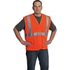 Protective Industrial Products Safety Vests, ANSI Class 2, Orange Mesh, XL