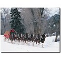 Trademark Global Clydesdales Snowing in Forest Canvas Art, 24 x 32