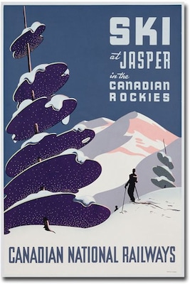 Trademark Global Canadian Ski Resort jasper Canvas Art, 24 x 16
