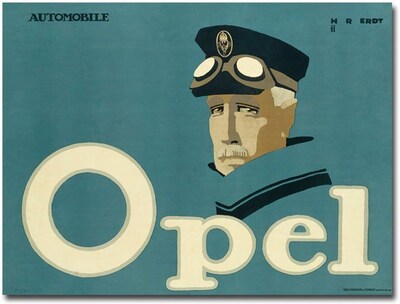 Trademark Global Hans Rudi Erdt Opel 1911 Canvas Art, 18 x 24