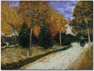 Trademark Global Vincent Van Gogh Path in the Park at Arles 1888 Canvas Art, 26 x 32