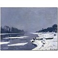 Trademark Global Claude Monet Ice on Seine at Bougival, 1867-8 Canvas Art, 35 x 47