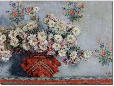 Trademark Global Claude Monet Chrusanthemums, 1878 Canvas Art, 24 x 32
