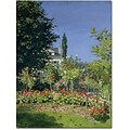 Trademark Global Claude Monet Flowering Garden at Sainte Adresse Canvas Art, 24 x 18