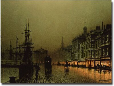 Trademark Global John Atkinson Grimshaw Greenock Dock by Moonlight Canvas Art, 18 x 24