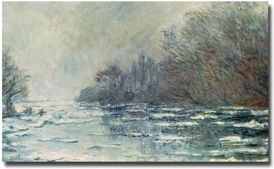 Trademark Global Claude Monet The Break up at Vetheuil, 1883 Canvas Art, 16 x 24