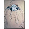 Trademark Global Gustav Klimt Head of a Woman Canvas Art, 47 x 35