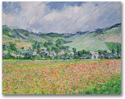 Trademark Global Claude Monet The Poppy Field near Giverny Canvas Art, 18 x 24