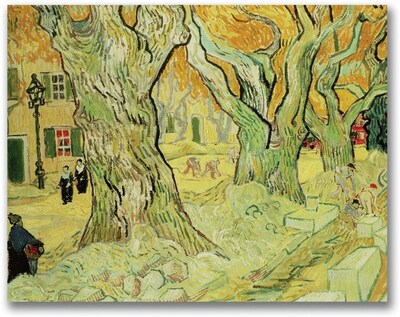Trademark Global Vincent Van Gogh The Road Menders, 1889 Canvas Art, 26 x 32