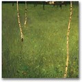 Trademark Global Gustav Klimt Farmhouse with Birch Trees Canvas Art, 18 x 18