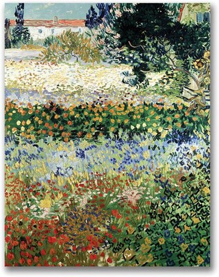 Trademark Global Vincent Van Gogh Garden in Bloom Canvas Art, 47 x 35