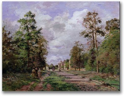 Trademark Global Camille Pissarro The Road to Louveciennes Edge Canvas Art, 18 x 24