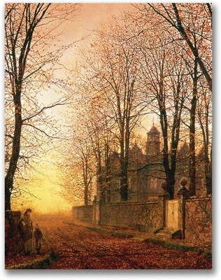 Trademark Global John Atkinson Grimshaw In the Golden Olden Time Canvas Art, 32 x 26