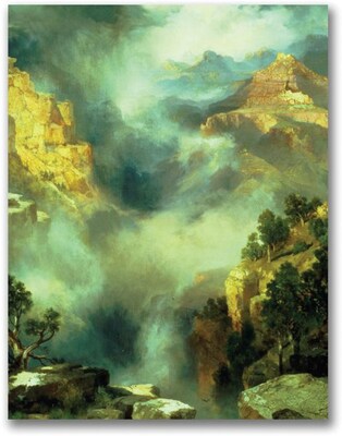 Trademark Global Thomas Moran Mist in the Canyon Canvas Art, 32 x 24