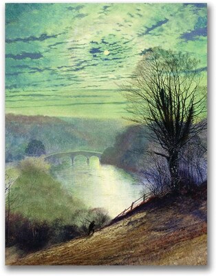 Trademark Global John Atkinson Grimshaw On the Tees near Barnard Castle Canvas Art, 47 x 35