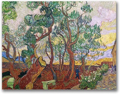 Trademark Global Vincent Van Gogh The Garden of St. Paul Canvas Art, 35 x 47