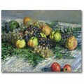 Trademark Global Claude Monet Still Life with Pears and Grapes Canvas Art, 24 x 32