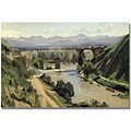 Trademark Global Jean Baptiste Corot Nami The Bridge of Augustus Canvas Art, 16 x 24