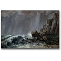 Trademark Global Gustave Courbet Downpour at Etretat Canvas Art, 16 x 24