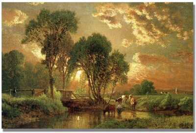 Trademark Global George Inness Medfield Massachusetts Canvas Art, 30 x 47