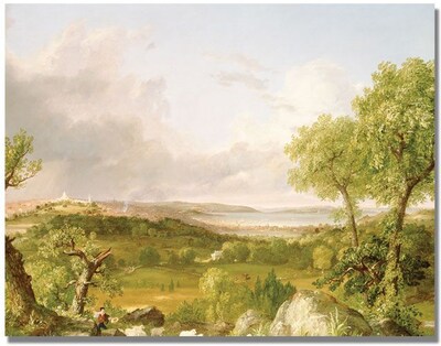 Trademark Global Thomas Cole View of Boston Canvas Art, 24 x 32
