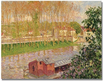 Trademark Global Camille Pissaro Sunset at Moret sur Loing Canvas Art, 24 x 32