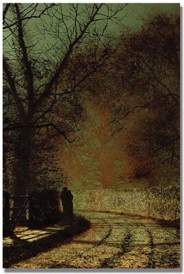 Trademark Global John Atkinson Grimshaw The Lovers Canvas Art, 24 x 16