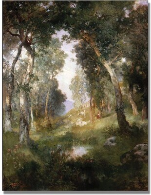 Trademark Global Thomas Moran Forest Glade Santa Barbara Canvas Art, 32 x 24