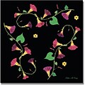 Trademark Global Kathie McCurdy Pressed Flowers Morning Glories Canvas Art, 18 x 18