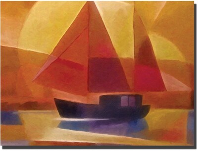 Trademark Global Adam Kadmos Sunset Sailing Canvas Art, 32 x 24