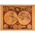 Trademark Global Michelle Calkins World Map Canvas Art, 18 x 24