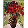 Trademark Global Vincent Van Gogh Daisie & Poppies Canvas Art, 18 x 24