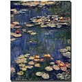 Trademark Global Claude Monet Water Lilies Canvas Art, 47 x 35
