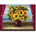 Trademark Global Antonio Sunflowers by the Window Canvas Art, 18 x 24