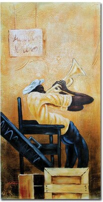 Trademark Global Antonio Urban Jazz Canvas Art, 47 x 24