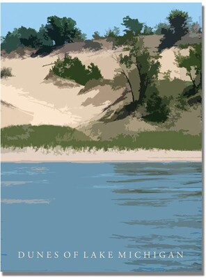 Trademark Global Michelle Calkins Dunes of Lake Michigan II Canvas Art, 47 x 35