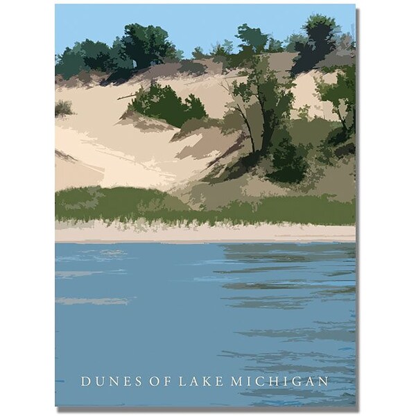 Trademark Global Michelle Calkins Dunes of Lake Michigan II Canvas Art, 47 x 35