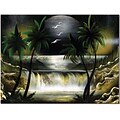 Trademark Global Conrad Moon Over the Waterfall III Canvas Art, 18 x 24