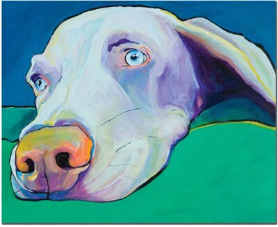 Trademark Global Pat Saunders White Fritz Canvas Art, 18 x 24