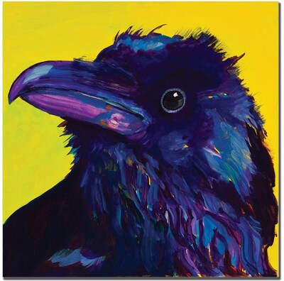 Trademark Global Pat Saunders White Corvus Canvas Art, 35 x 35