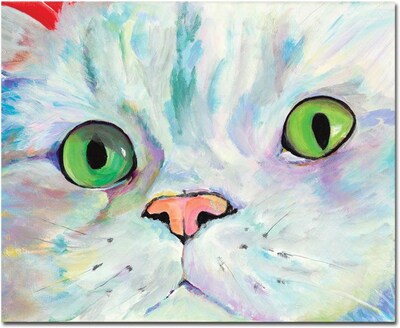 Trademark Global Pat Saunders White Sweet Puss Canvas Art, 26 x 32