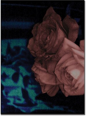 Trademark Global Patty Tuggle Roses and Blue China Canvas Art, 19 x 14