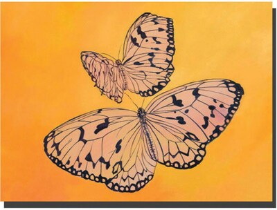 Trademark Global Rickey Lewis Two Butterflies Canvas Art, 14 x 19
