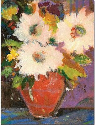 Trademark Global Sheila Golden Trio in White Canvas Art, 32 x 24